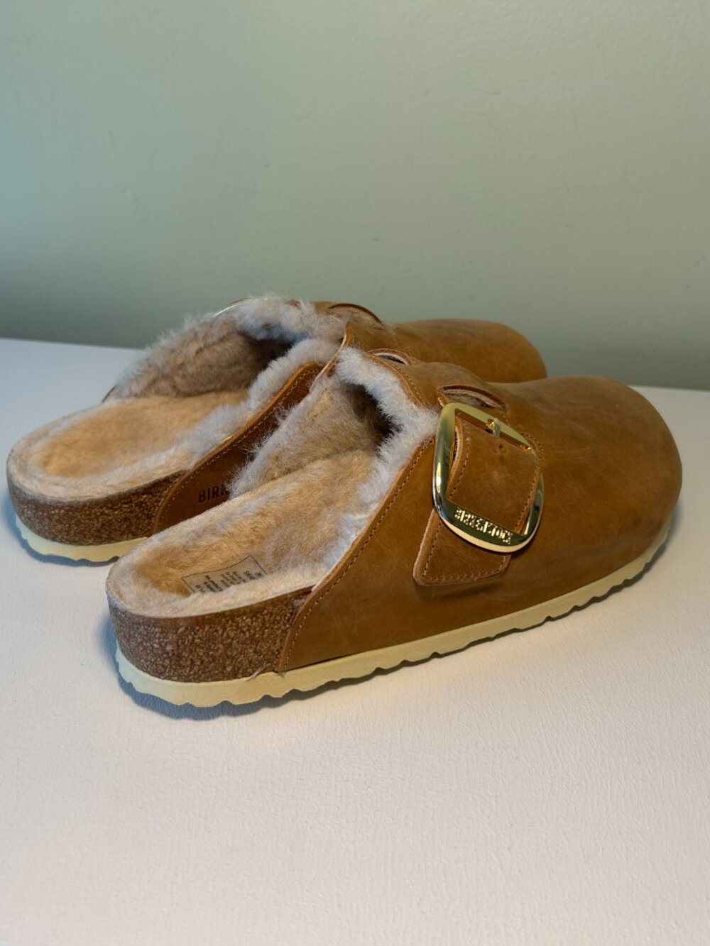 Birkenstock Boston Big Buckle Shearling Clogs - Picture 11 of 16